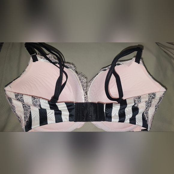 Victoria Secret Pink Lace Very Sexy Push Up Bra 32DDD striped NWT - Picture 4 of 5